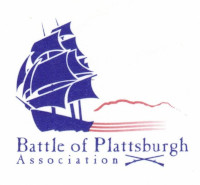 Battle of Plattsburgh Logo with a large boat with sails