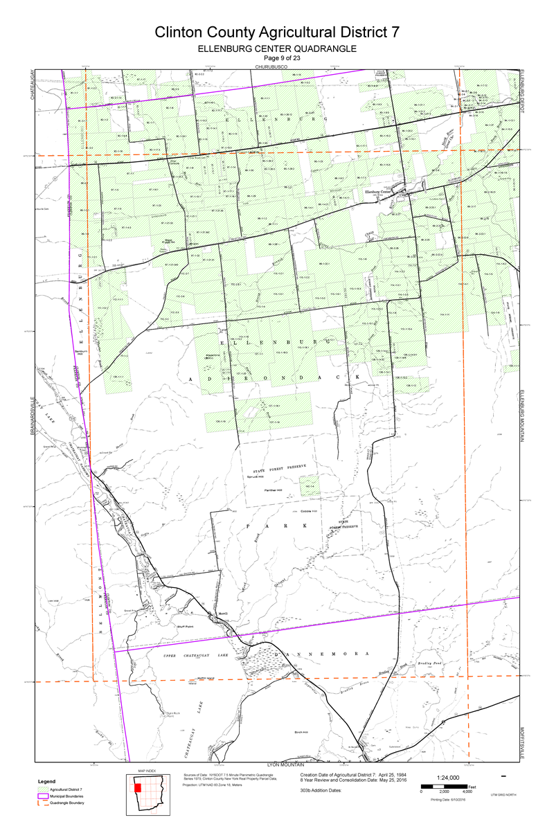 Agricultural District Map - Ellenburgh Center