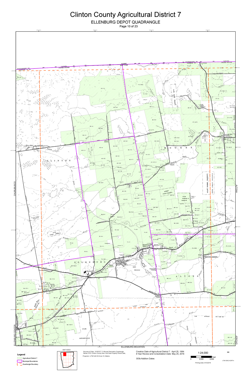 Agricultural District Map - Ellenburgh Depot