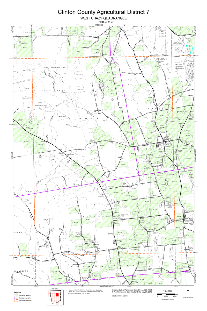 Agricultural District Map - West Chazy