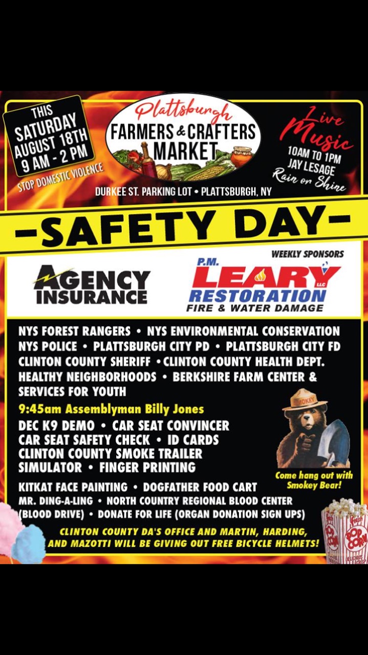 Safety_Day Event at the Durkeet Street Parking lot Plattsburgh, NY